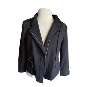 WhiteHouseBlackMarket Asymmetrical Zip Biker jacket/blazer